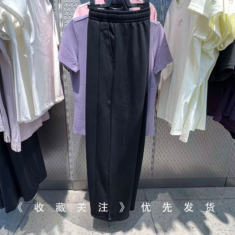 直筒休闲裤女裤2025冬季新款简约百搭加绒卫裤长裤162548303N