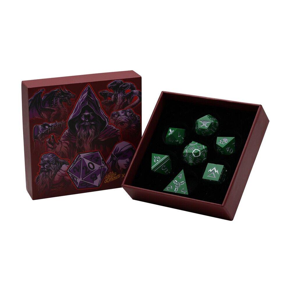 【桌游乱炖】LPG Dice Warrior RPG Set Green/Silver