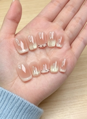 纯手工美甲穿戴甲2026新款露思香芋紫猫眼短款百搭高级感显白成品