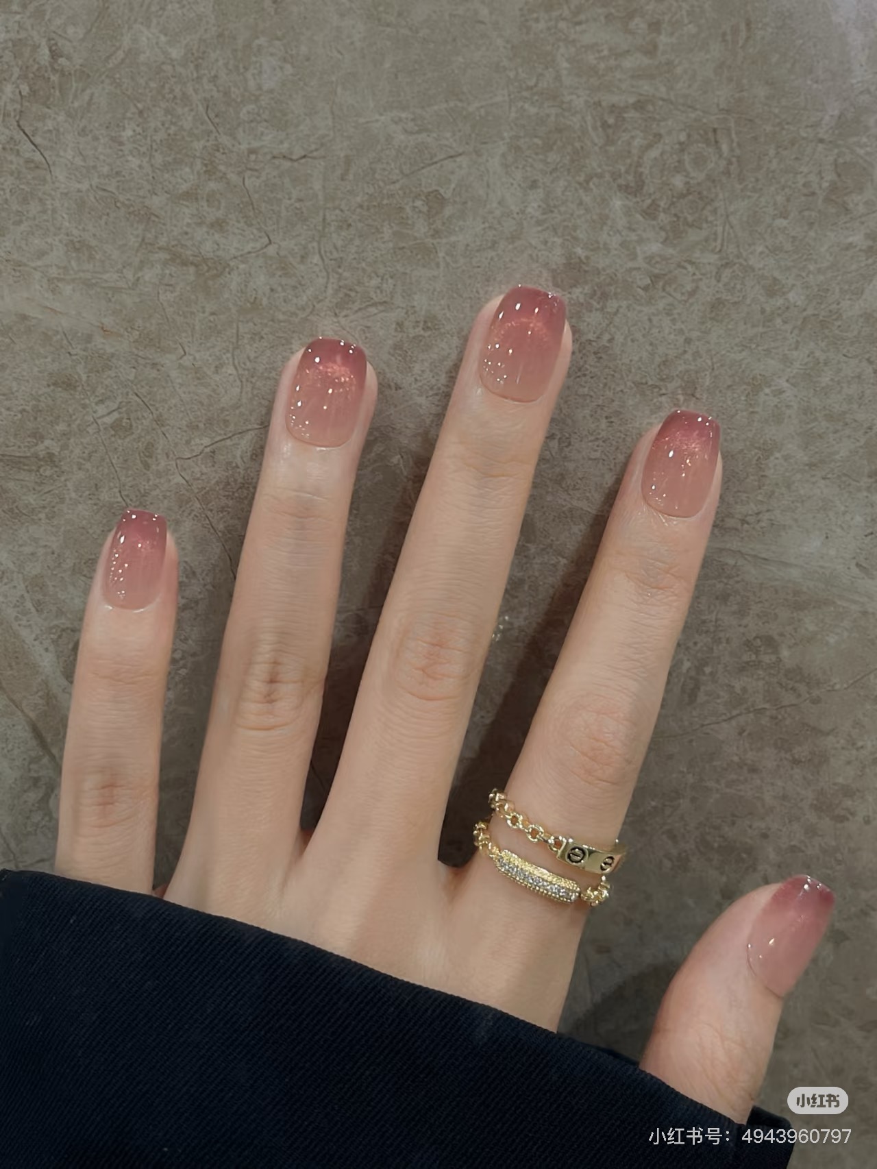 洛曼枝纯手工穿戴甲2025年新款高级感精致显白猫眼贴片美甲冰透甲