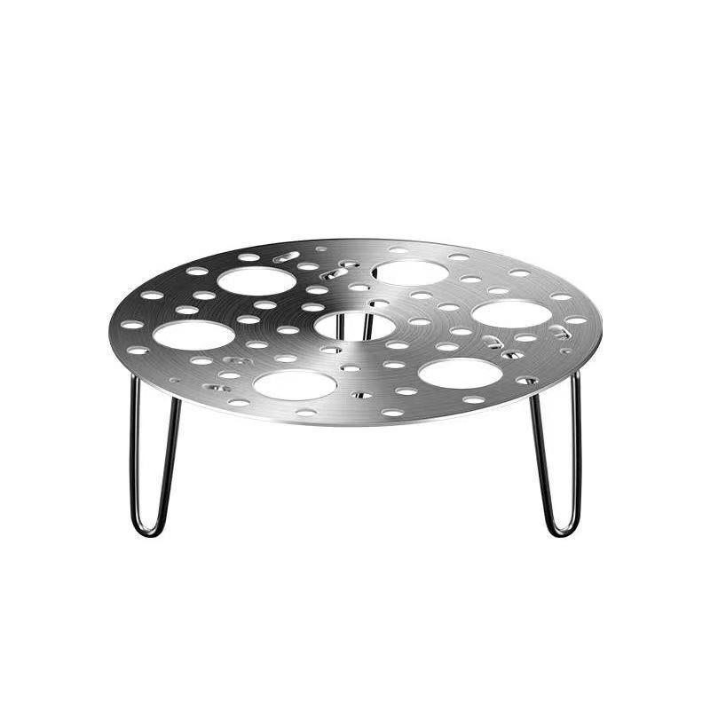 不锈钢蒸架可折叠蒸盘大号蒸片加高蒸笼圆形蒸篦小蒸屉蒸蛋架