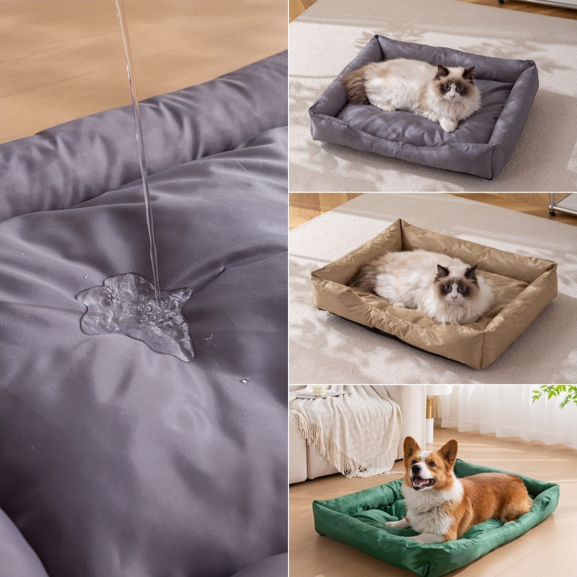 防水不粘毛四季通用牛津布宠物窝猫窝狗窝夏季凉感宠物垫子宠物床