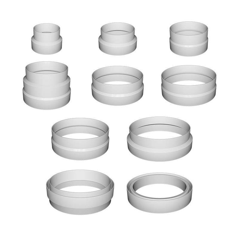 油烟机排烟管变径圈公共烟道塑料排风管转换接头160/180大小头