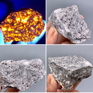 天然火焰石原石方钠石岩浆色荧光矿物奇石地质标本收藏摆件包邮