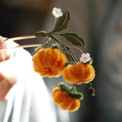 可爱小南瓜头饰古典气质发饰新年