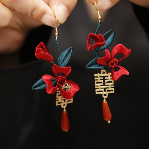 新娘中式过年耳环流苏古典耳饰