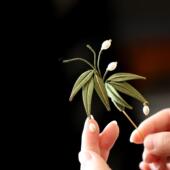 梅兰竹菊胸针别针手工缠花古风中式 旗袍毛衣配饰胸花精致