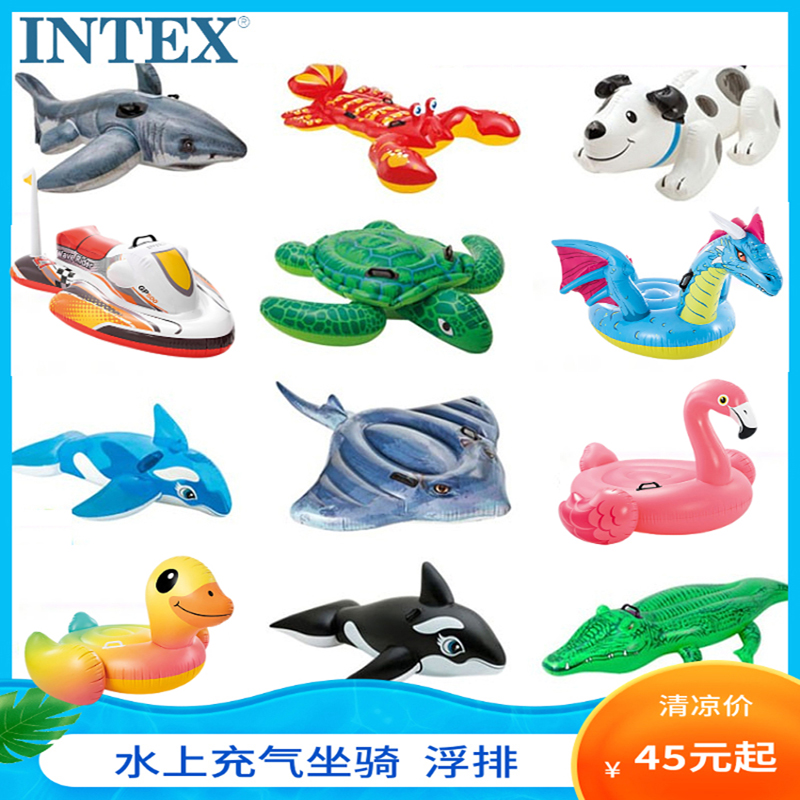 充气坐骑大红鹤大黄鸭浮排INTEX