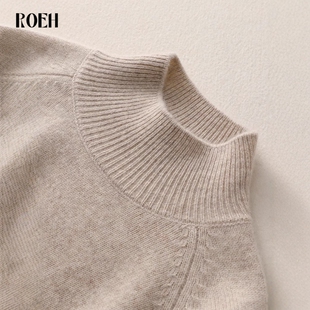 鄂尔多斯市产加厚羊绒衫女针织打底半高领时尚秋冬新款毛衣羊毛衫