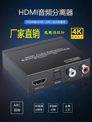 4k60超清HDMI音频分离器免电源