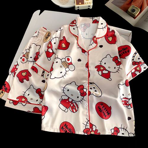 HelloKitty冰丝女夏家居服套装