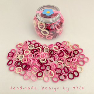 儿童彩色拇指发圈高弹毛巾圈女童婴儿不勒发头绳皮筋发饰扎高马尾