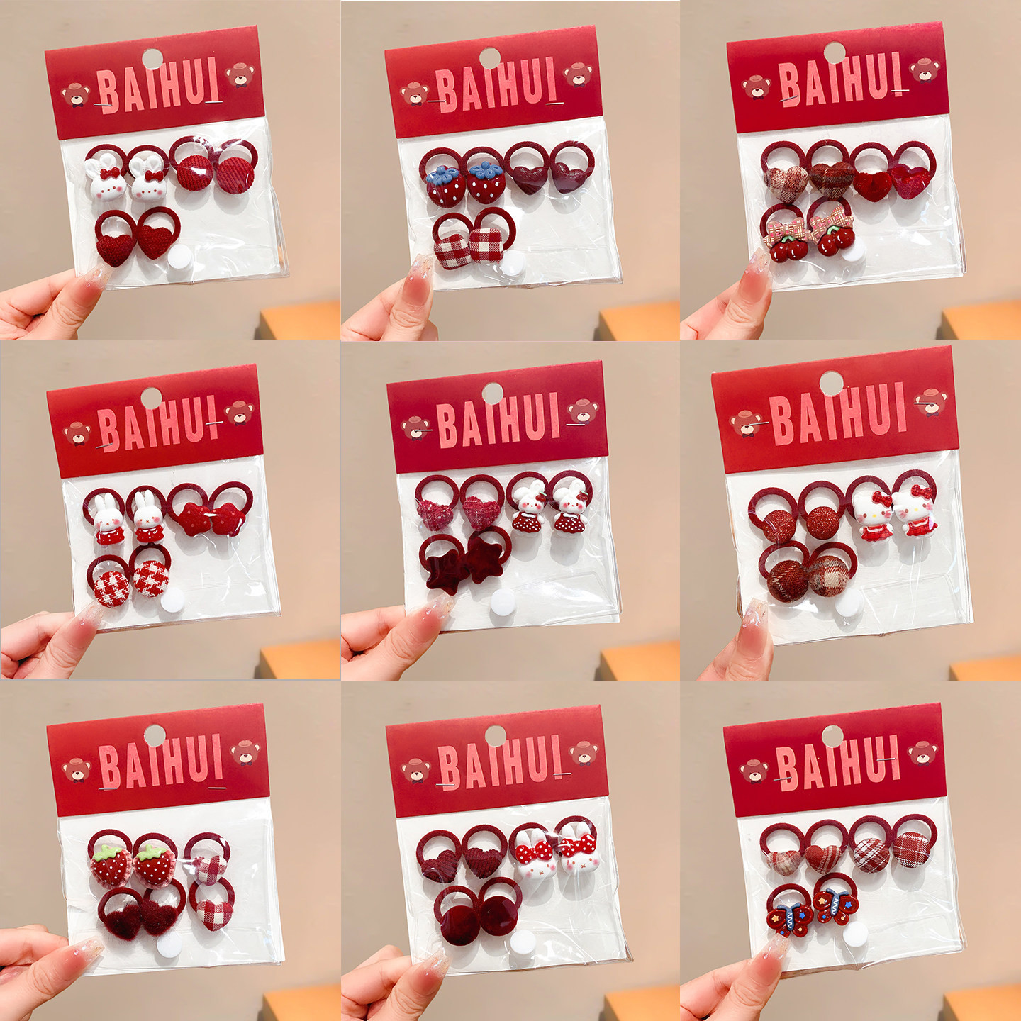 宝宝新年头饰卡通儿童拇指发圈甜美女童红色发绳高弹力橡皮筋发饰,饰品/流行首饰/时尚饰品新,发饰,淘宝优惠券,粉丝福利购,淘宝优惠卷