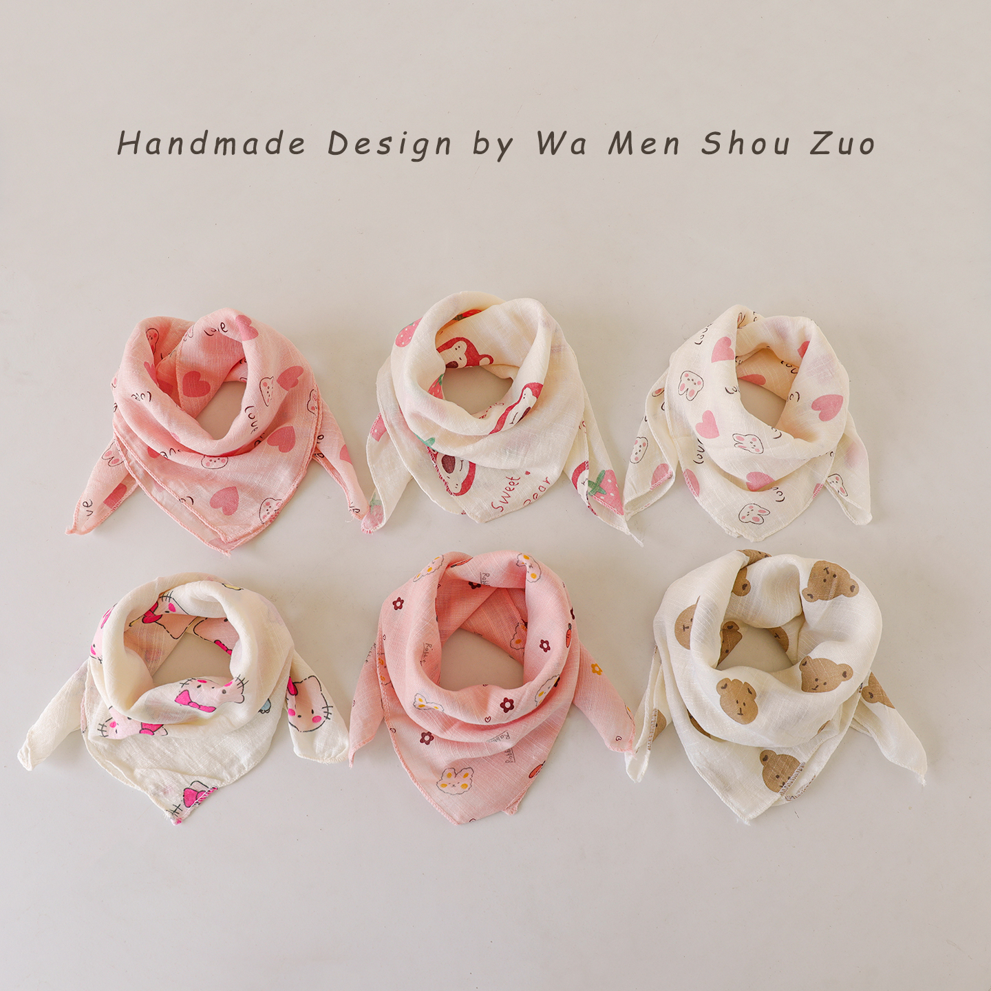 儿童围巾女童宝宝三角巾小男孩春秋薄款韩系围脖户外防风披肩两用