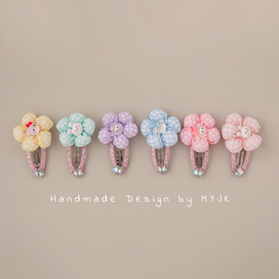 卡通花朵碎发刘海侧边夹儿童发夹不伤发BB夹女童发卡发饰夹子宝宝