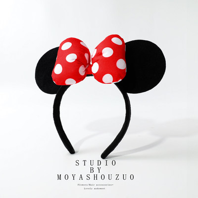 迪士尼米奇耳朵女童发箍蝴蝶结