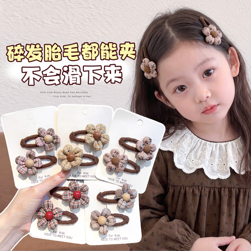 女童布艺发夹刘海碎发不易掉