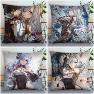 原神申鹤抱枕靠垫游戏二次元周边印照片来图定制宿舍床头礼物靠枕