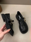 FASHIONABLE GIRL ITSK LOAFERS WOMENS ROUND TOE BLACK RETRO BLOCK HEEL PLATFORM SOLE BRITISH STYLE SMALL LEATHER SHOES