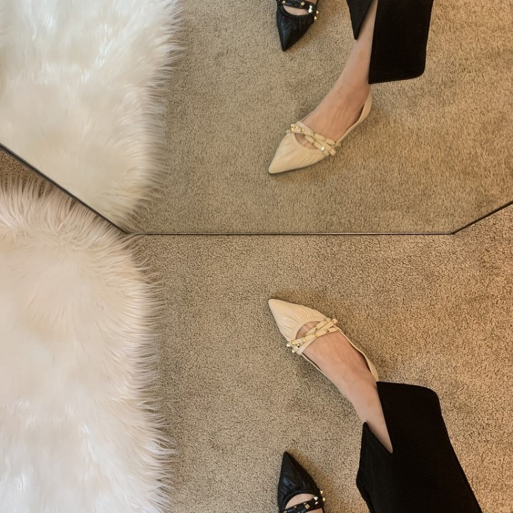 NO TABOOS ITSK SINGLE SHOES WOMENS POINTED TOE SHALLOW COMMUTER FLATS