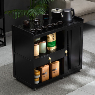 可移动新中式茶台茶桌家用放阳台泡茶桌一整套办公室茶水柜小茶几