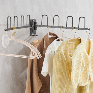 太空铝阳台折叠晒鞋架子窗台晾衣架隐形收缩收纳挂钩免打孔置物架