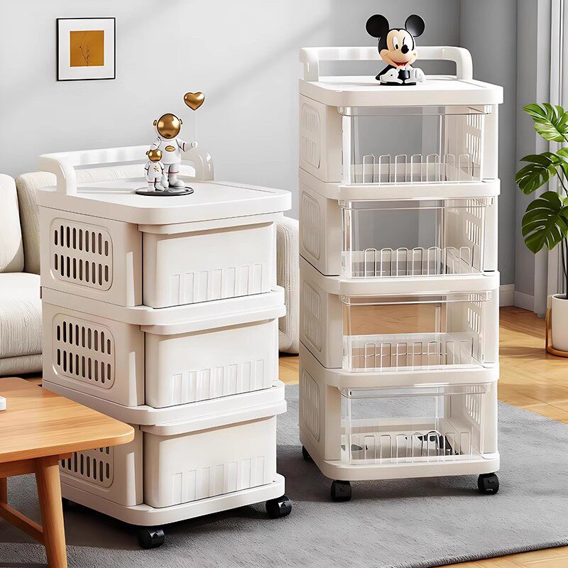 限量特价小推车置物架可移动抽屉柜落地架奶油风婴儿用品收纳柜子