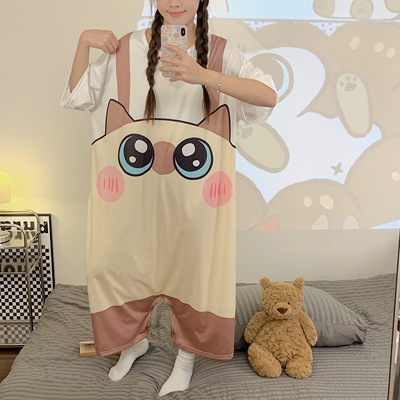 暹罗猫小豆泥连体睡衣女