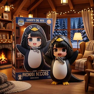咕咕嘎嘎-小企鹅【S+顶配版】管理员企鹅手办创意玩偶模型摆件