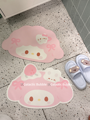 原创设计可爱小羊小美浴室防滑垫硅藻泥地垫网红博主同款