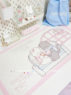 Koily老师授权坨坨冬日情侣皮革桌垫鼠标垫少女心家居博主同款