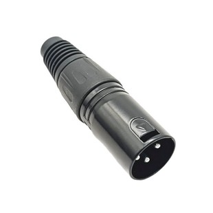 黑色三芯卡侬头发烧 麦克风XLR平衡卡农头话筒三芯卡龙头公母插头