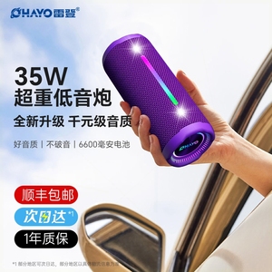 牙音箱35W大音量高音质重低音炮户外便携防水小型音响雷登x10 蓝