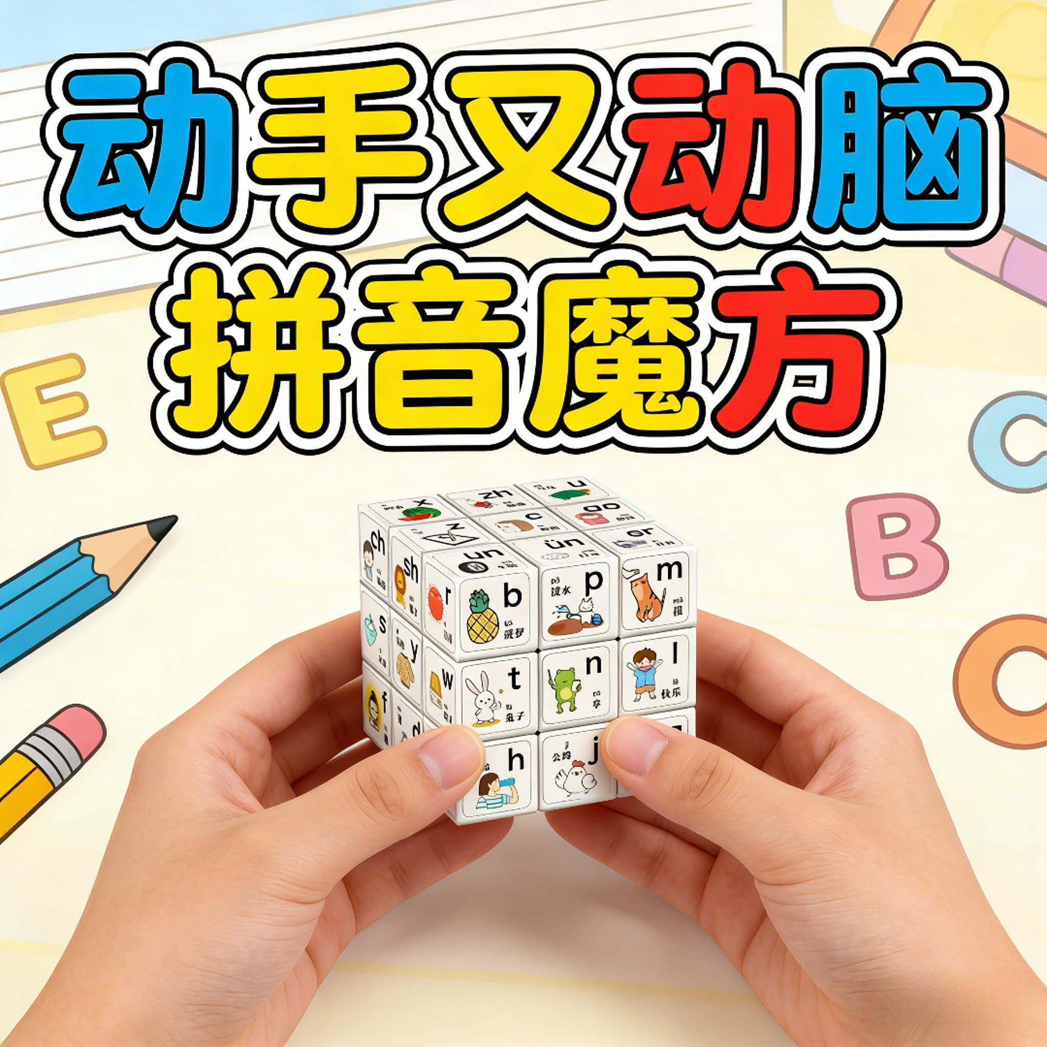 三阶拼音魔方早教益智解压礼物