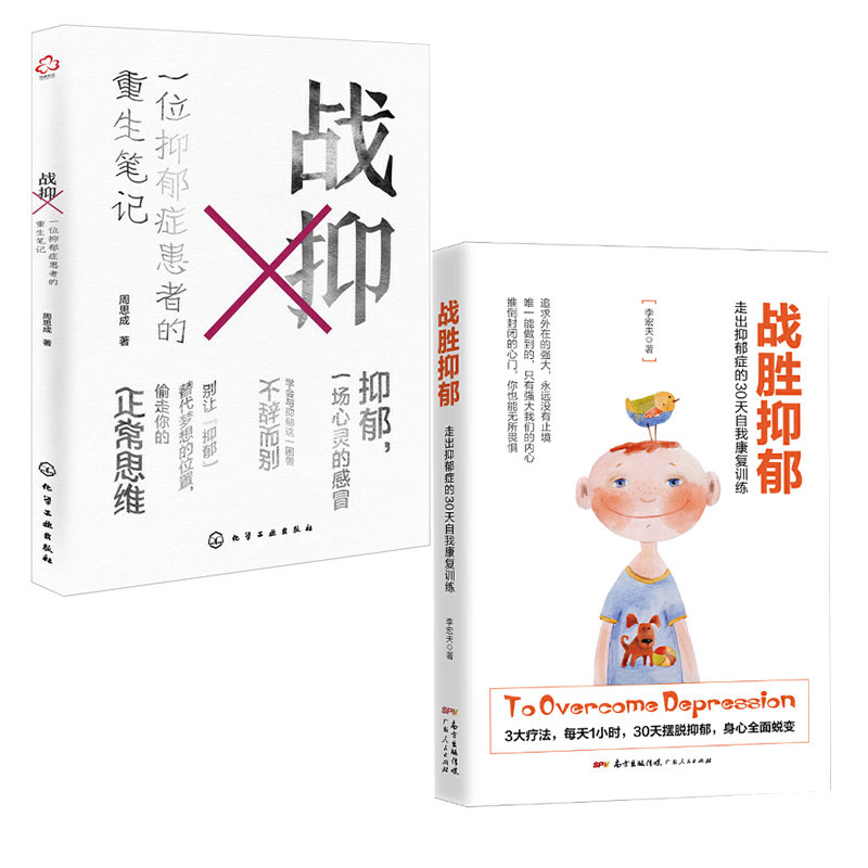 战抑 一位抑郁症患者的重生笔记+战胜抑郁 走出抑郁症的30天自我康复训练全2册抑郁症书籍自救心理咨询自我心理学治愈书籍心理辅导属于什么档次？