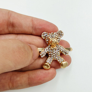 鞋子配饰镶钻小熊鞋装饰品配件插脚扣鞋饰品插脚扣配饰女款鞋装饰