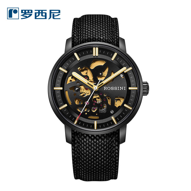 罗西尼官方镂空机械手表男新款潮流正品运动防水时尚男表518819