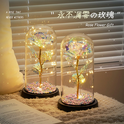 永不凋零的彩金玫瑰花~