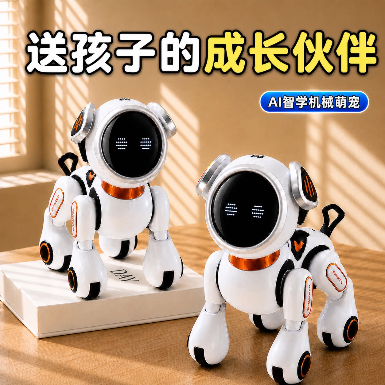 生日礼物男孩子儿童2男童1到3两周岁6小孩朋友的AI智能机器狗玩具