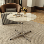 岩板升降小茶几小户型客厅家用现代简约边几可移动边桌不锈钢极简