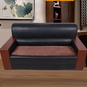 Mùa đông văn phòng da sofa đệm sang trọng chống trượt rắn gỗ ghế văn phòng đệm phòng khách ghế đệm ba băng ghế - Ghế đệm / đệm Sofa