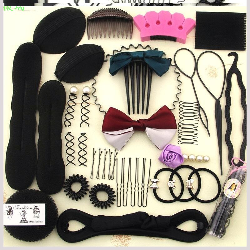 。盘头发的神器盘发懒人优雅卷发编辫子编发蓬松套装工具插梳电动