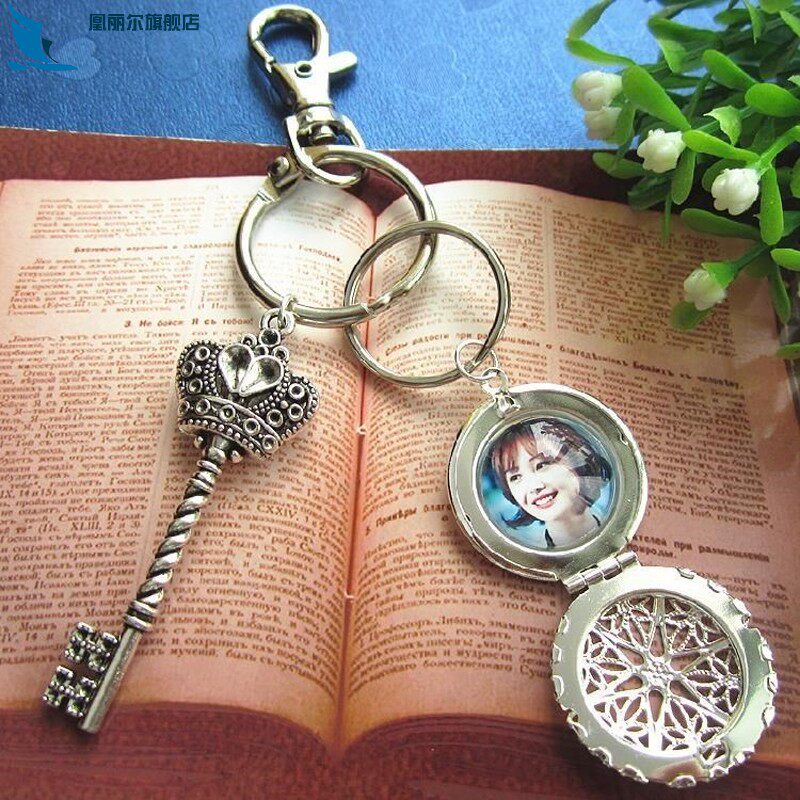 复古怀表翻盖照片项链定制名字生日可放照片情侣怀表项链吊坠