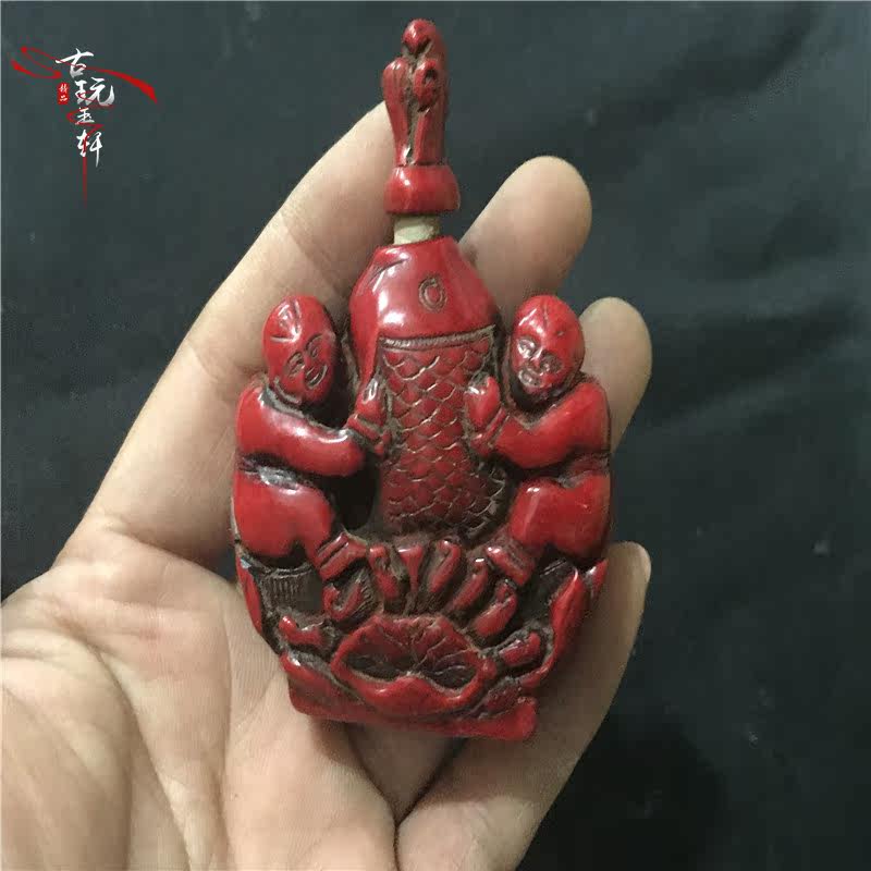 收藏仿古摆件古玩做旧红珊瑚树脂鼻烟壶家居装饰办公创意礼物双猴在类目 家居饰品, 摆件中 - 来自Buy2taobao.com提供专业的淘宝代购服务