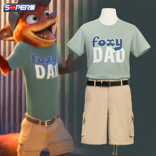 super漫疯狂动物2尼克欧美影视剧动画同款 帽子cosplay 帽子T恤短裤
