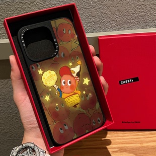 CAST联名发光适用iphone16手机壳17promax苹果15pro磁吸MagSafe镜面14日韩13卡通plus情侣新款12/air