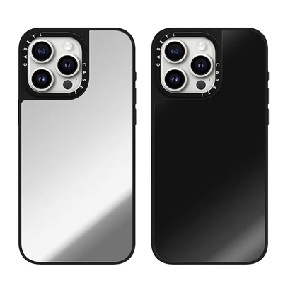 CAST联名纯色镜面简约百搭耐看适用iphone16手机壳17promax苹果15pro磁吸MagSafe保护套14小众网红13情侣plus