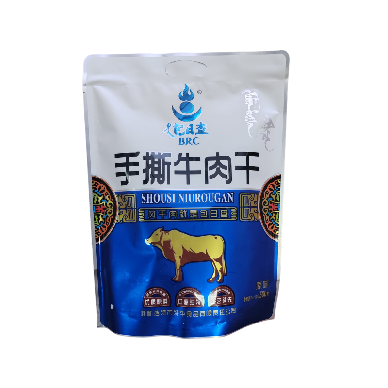 包日查手撕牛肉干原味500g袋装内蒙古特产零食