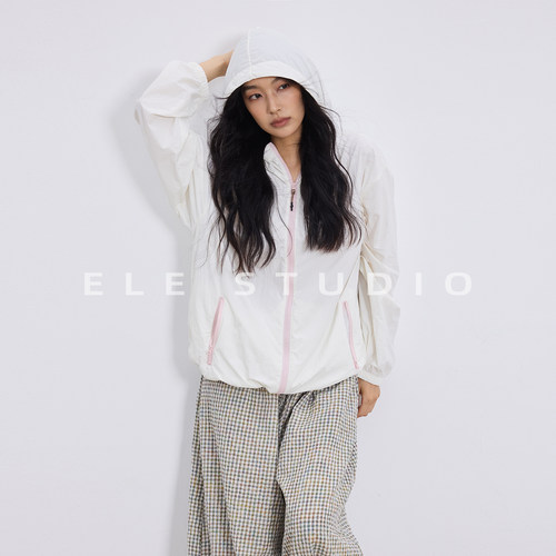 ELE甜椒 防紫外线防晒衣女夏季2026新款外套户外轻薄款长款防晒服