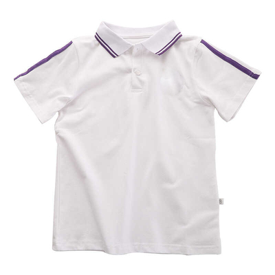 上海短袖白色polo衫校服浦东新区澧溪小学校服同款来图定制
